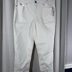 Nine West Gramercy crop slim fit white Jeans Size 8 NWT